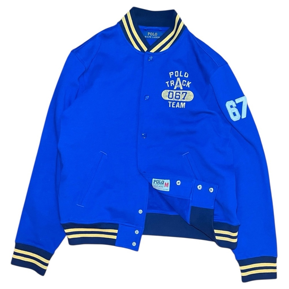 Polo Ralph Lauren Track Team 67 Blue Varsity Jacket Sz M